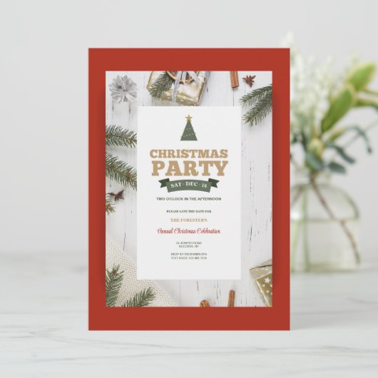 クリスマスパーティーホワイトオーク招待状 招待状 (スタンド正面)
