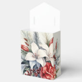 クリスマスパーティーホワイトレッドフラワーホリデーエレガント フェイバーボックス (オープン)