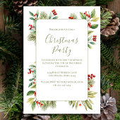 クリスマスパーティーボタニカルホリーグリーン シーズンカード