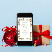 クリスマスパーティーボタニカルホリーグリーン シーズンカード