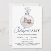 クリスマスパーティーボール招待状 招待状 (正面)