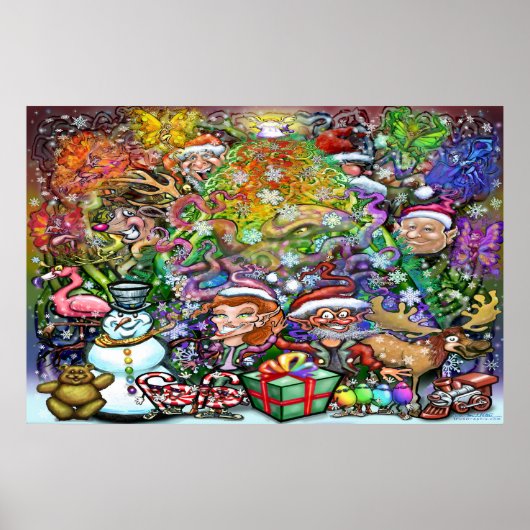 クリスマスパーティーポスター ポスター (正面)