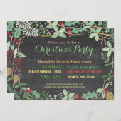 クリスマスパーティーミスタントークリスマスシャルボード招待状 招待状 (正面/裏面)