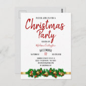 クリスマスパーティーミスタントーベル装飾品 ポストカード (正面/裏面)