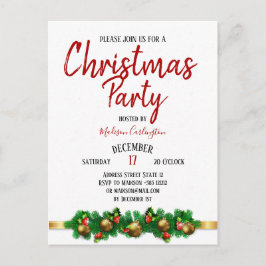 クリスマスパーティーミスタントーベル装飾品 ポストカード