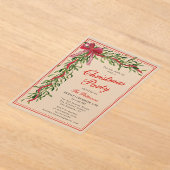 クリスマスパーティーミストレモダントーボーホリデーパーティー アクリル招待状 (レイダウン)