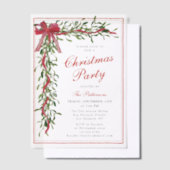 クリスマスパーティーミストレモダントーボーホリデーパーティー ベラム紙招待状 (オフセット)