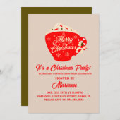 クリスマスパーティーメリークリスマスマグカップ 招待状 (正面/裏面)