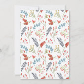 クリスマスパーティーモダントナカイ赤 招待状 (裏面)