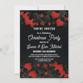 クリスマスパーティーラスベガスカジノカード招待状 招待状