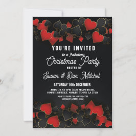 クリスマスパーティーラスベガスカジノカード招待状 招待状