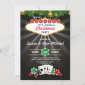 クリスマスパーティーラスベガスカジノサイコロズホリデーズ 招待状 (正面)