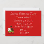 クリスマスパーティーラブラドール犬 招待状 (裏面)
