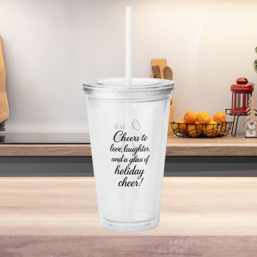 クリスマスパーティーラブ笑い応援 アクリルタンブラー