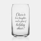 クリスマスパーティーラブ笑い応援 ガラス缶 (正面)