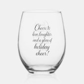 クリスマスパーティーラブ笑い応援 ステムなしワイングラス (裏面)