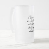 クリスマスパーティーラブ笑い応援 フロストグラスビールジョッキ (正面左)