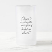 クリスマスパーティーラブ笑い応援 フロストグラスビールジョッキ (中央)