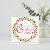 クリスマスパーティーリース招待状 招待状 (スタンド正面)