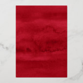 クリスマスパーティーレッドウォーター色フローラ 箔招待状 (裏面)