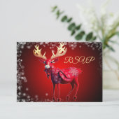 クリスマスパーティーレッドトナカイ冬季休暇 出欠カード (スタンド正面)