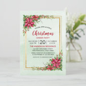 クリスマスパーティーレッドポインセチアフローラ金ゴールドフレーム (スタンド正面)