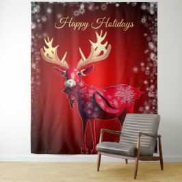 クリスマスパーティーレッドライナーワンターの休日 タペストリー