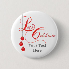 クリスマスパーティーレッドレース 缶バッジ