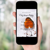 クリスマスパーティーロビン雪 招待状