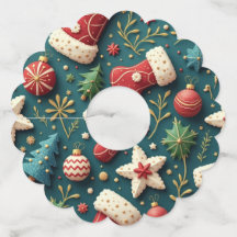 クリスマスパーティーワイングラスラベル