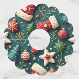 クリスマスパーティーワイングラスラベル ワイングラスタグ