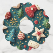 クリスマスパーティーワイングラスラベル ワイングラスタグ (正面)