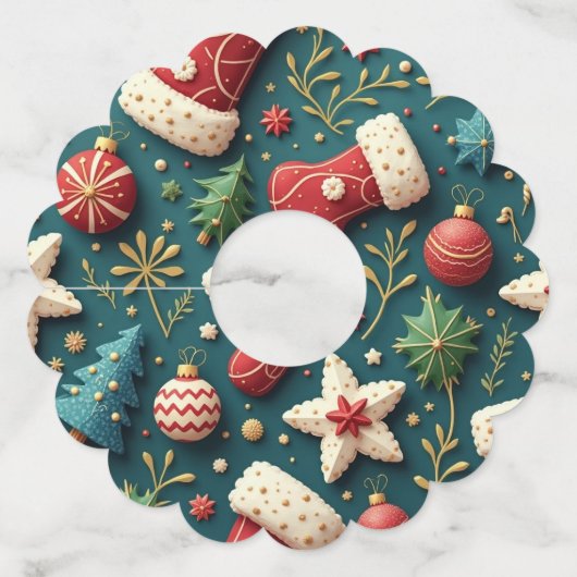 クリスマスパーティーワイングラスラベル ワイングラスタグ (裏面)