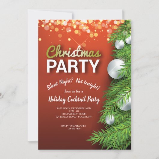 クリスマスパーティーー招待状 招待状 (正面)