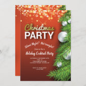 クリスマスパーティーー招待状 招待状 (正面/裏面)