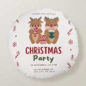 クリスマスパーティー円枕 ラウンドクッション (裏面)