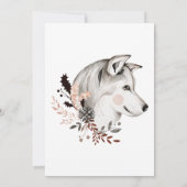 クリスマスパーティー冬ハスキー犬招待状 招待状 (裏面)