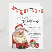 クリスマスパーティー冬植物学 招待状 (正面/裏面)