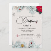 クリスマスパーティー冬植物学 招待状 (正面/裏面)