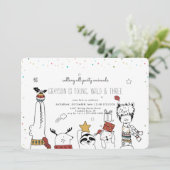 クリスマスパーティー動物招待状 (スタンド正面)