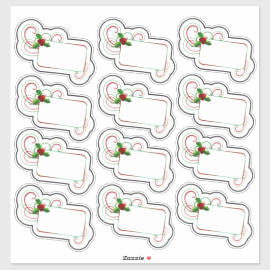クリスマスパーティー名タグ シール (シート)
