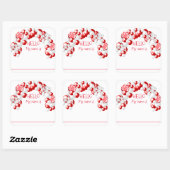 クリスマスパーティー名バッジラベルバルーン スクエアシール (シート)