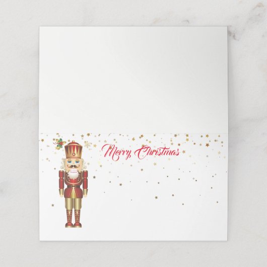 クリスマスパーティー名座席表 – くるみ割り プレイスカード (外部開封)