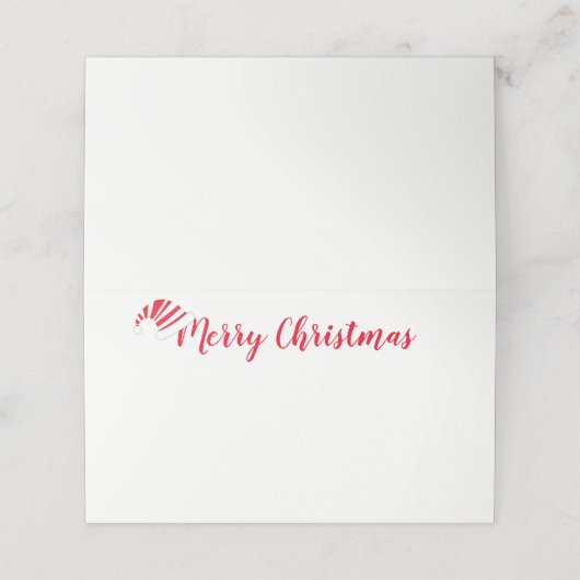 クリスマスパーティー名座席表 プレイスカード (外部開封)