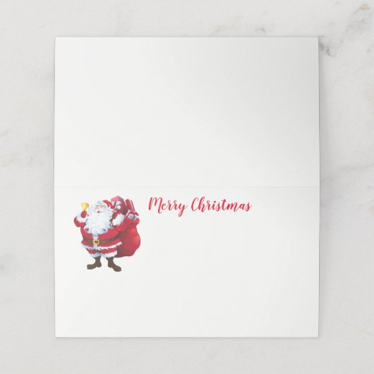 クリスマスパーティー名座席表 プレイスカード (外部開封)