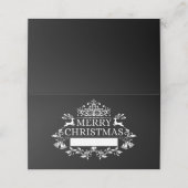 クリスマスパーティー名座席表-B&W プレイスカード (外部開封)