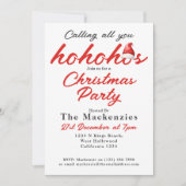 クリスマスパーティー呼び出しAll You Ho Hos 招待状 (正面)