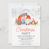 クリスマスパーティー家族格言と犬I 招待状 (正面)