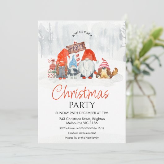 クリスマスパーティー家族格言と犬I 招待状 (スタンド正面)
