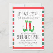 クリスマスパーティー小妖精や小人服装事務所イベント 招待状 (正面)